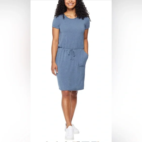 chinese dress ladies 32 Degrees Women's Soft Rib Swing Dress |4-Way Stretch | Moisture Wicking